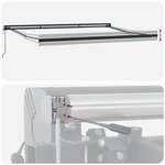 vidaXL Auvent rétractable crème 4x3 m tissu et aluminium