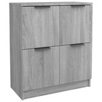 vidaXL Buffets 2 Pièces Sonoma gris 60x30x70 cm Bois d'ingénierie