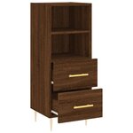 vidaXL Buffet Chêne marron 34 5x34x90 cm Bois d'ingénierie