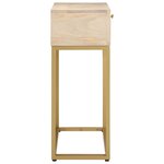vidaXL Table console 90x30x76 cm bois massif de manguier et fer