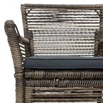 vidaXL Chaise d'Extérieur 4 Pièces Gris et Gris foncé polyrotin
