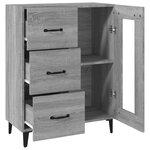 vidaXL Buffet sonoma gris 69 5x34x90 cm bois d'ingénierie