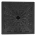 vidaXL Base carrée de parasol Résine Noir 19 kg