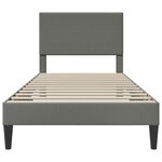 vidaXL Cadre de lit Gris clair 90 x 200 cm Tissu en velours côtelé