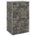 vidaXL Mur en gabion avec couvercles Acier galvanisé 60x50x100 cm