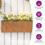 vidaXL Jardinières murales 2 Pièces Rouillé Acier corten 53x10x17 cm