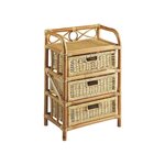 Commode en rotin avec tiroirs tegal 3 tiroirs