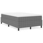 Lit Box Spring vidaXL Gris clair Petit Double en tissu velours côtelé