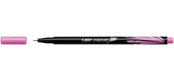 Stylo Feutre Fineliner Intensity Pointe Baguée métal Fine 0 4mm Rose BIC