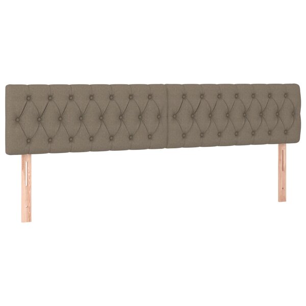 vidaXL Têtes de lit 2 Pièces Taupe 90x7x78/88 cm Tissu