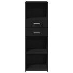 vidaXL Buffet haut noir 40x42 5x124 cm bois d'ingénierie