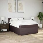 vidaXL Sommier à lattes de lit avec matelas Marron foncé 140x200 cm