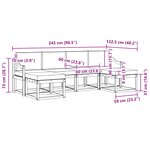 vidaXL Ensemble de canapés d'extérieur 6 Pièces Blanc et anthracite