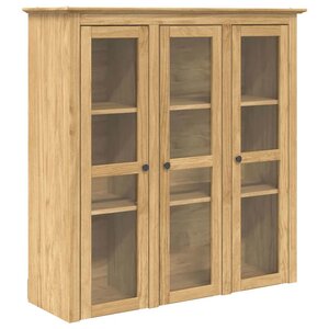 vidaXL Meuble avec Portes en Verre BODO Marron miel