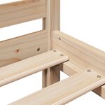vidaXL Lit bibliothèque sans matelas 150x200 cm bois massif de pin