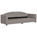 vidaXL Lit de jour avec lit gigogne taupe 80x200 cm tissu