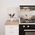 vidaXL Plan de travail de cuisine bois de chêne massif rectangulaire