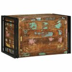 vidaXL Boîte de rangement multicolore 80 x 50 x 50 cm - Bois recyclé robuste