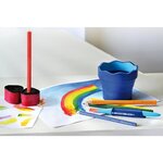 Crayon couleur JUMBO GRIP  triangulaire  bleu indianthrène FABER-CASTELL