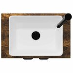 vidaXL Meuble de salle de bain avec évier Chêne fumé 54 x 35 x 83 cm