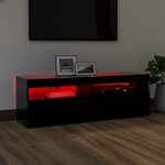 vidaXL Meuble TV avec lumières LED noir 120x35x40 cm