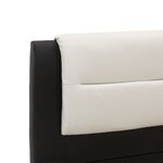 Vidaxl cadre de lit noir et blanc similicuir 160 x 200 cm