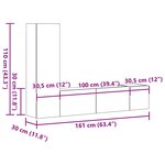 vidaXL Ensemble de meubles TV 3 Pièces Chêne fumé Bois d'ingénierie