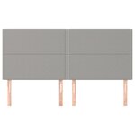 vidaXL Tête de lit Gris clair 180 x 5 x 118/128 cm Tissu