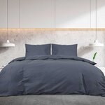 vidaXL Ensemble de housse de couette Anthracite 155x220 cm Microfibre