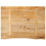 vidaXL Dessus de table à bord vivant 80x60x3 8 cm bois massif manguier