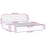 vidaXL Cadre de lit avec lumières LED bleu 200x200 cm velours