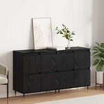 vidaXL Buffets 2 Pièces Chêne noir 120 x 35 x 70 cm Bois d'ingénierie