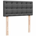 vidaXL Lit ottoman avec matelas gris foncé 90x200 cm tissu