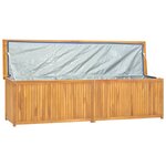 vidaXL Boîte de jardin 200x50x55 cm Bois massif de teck