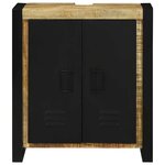 vidaXL Cabinet pour lavabo avec porte Marron Bois de manguier massif