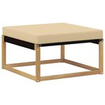 vidaXL Ensemble de canapés d'extérieur 4 pc Blanc et Beige