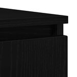 vidaXL Buffet avec tiroirs chêne noir 100 5x35x98 5 cm bois ingénierie