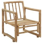 Vidaxl chaises de jardin avec coussins 2 pièces bambou