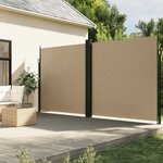 vidaXL Auvent latéral rétractable beige 200x600 cm