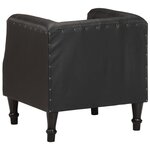 vidaXL Fauteuil Noir Cuir véritable
