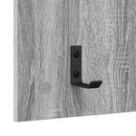 vidaXL Porte-manteau mural avec étagère Montage mural Sonoma gris 90 x 40 x 10 cm