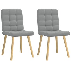 vidaXL Chaises à manger lot de 2 gris clair tissu