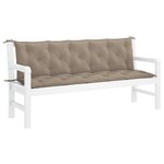 vidaXL Coussin de banc de jardin taupe 180x(50+50)x7 cm tissu oxford