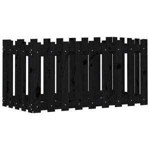 vidaXL Lit surélevé de jardin design de clôture 100x50x50cm pin massif