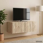vidaXL Meuble TV mural 98 x 31 cm Chêne Sonoma Bois d'ingénierie