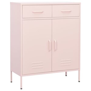 vidaXL Armoire de rangement Rose 80x35x101 5 cm Acier