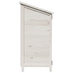 vidaXL Abri de jardin Blanc 106 5 x 56 x 113 5 cm Bois de Sapin Massif