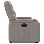 vidaXL Fauteuil inclinable électrique taupe tissu