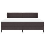 Lit à ressort vidaXL avec matelas marron foncé 180x200 cm en tissu