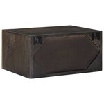 vidaXL Table de chevet faite main Marron café 40 x 30 x 20 cm